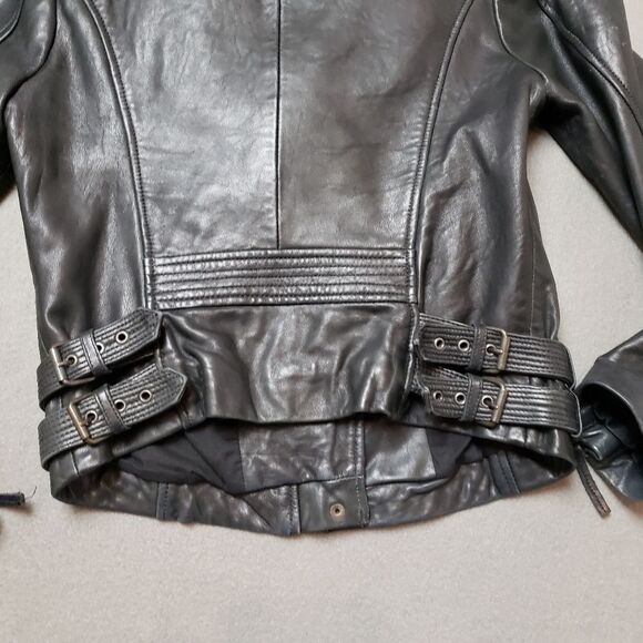 Lucky Brand 100% Lamb Leather Skin Jacket Size small - Picture 4 of 16